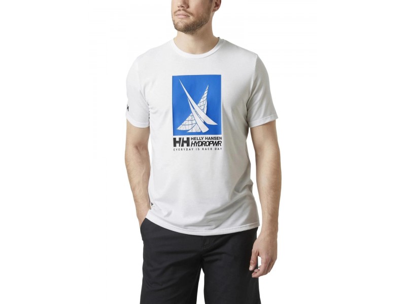 Helly Hansen HP Race Graphic férfi póló — fehér