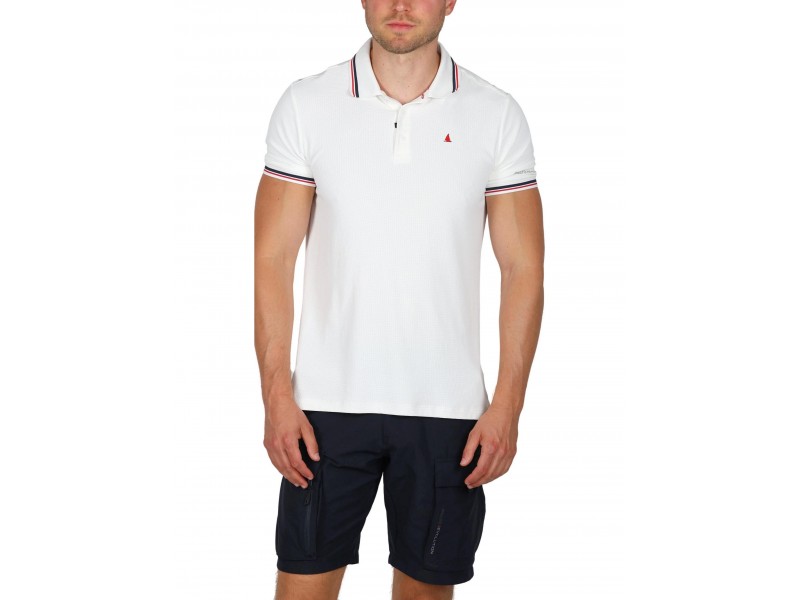 Musto Evo Pro Lite SS férfi galléros póló - fehér