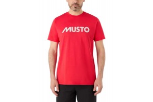 Musto M Logo Tee férfi póló - piros, 100% pamut