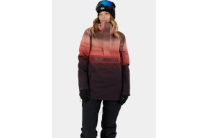 Fundango Birch ECO Logo Anorak D – női bordó síkabát