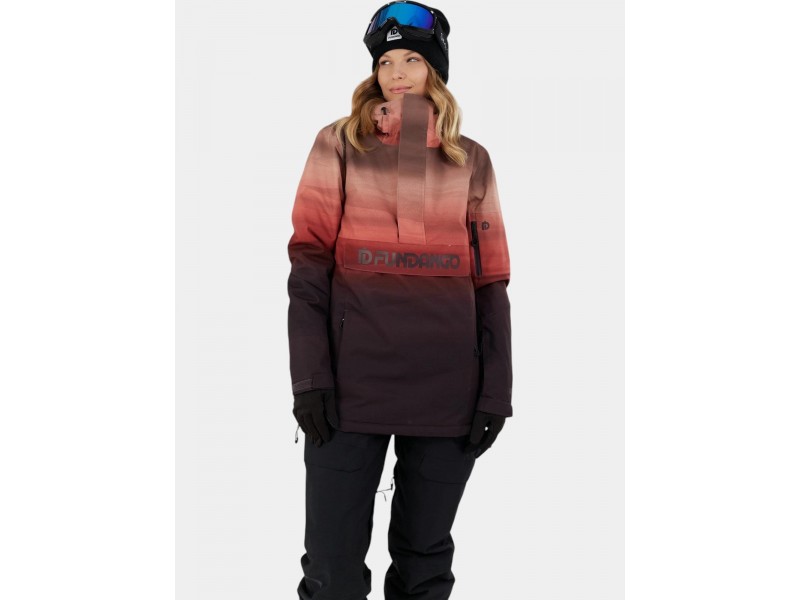 Fundango Birch ECO Logo Anorak D – női bordó síkabát