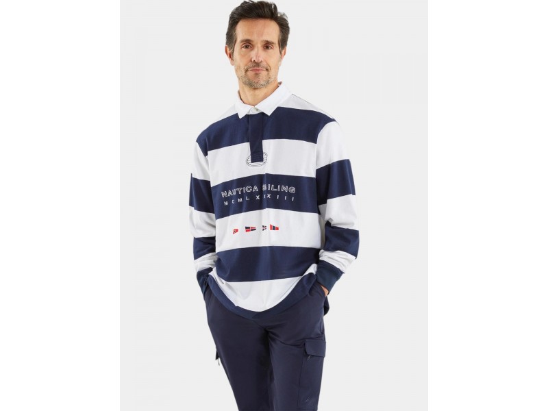 Nautica Trivor Rugby hosszú ujjú póló sötétkék