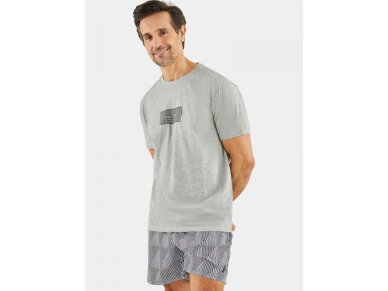 Nautica Honley férfi póló – szürke (112-grey marl)