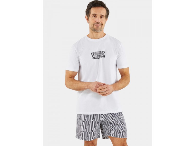 Nautica Honley férfi fehér póló, 100% pamut