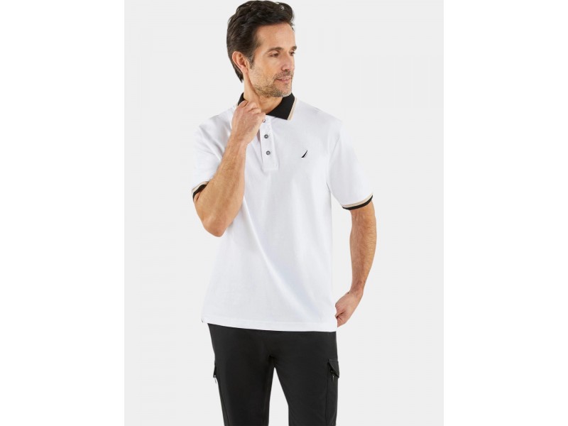 Nautica Latok férfi galléros póló - fehér