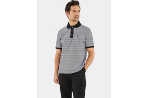 Nautica Quarry férfi fekete galléros póló