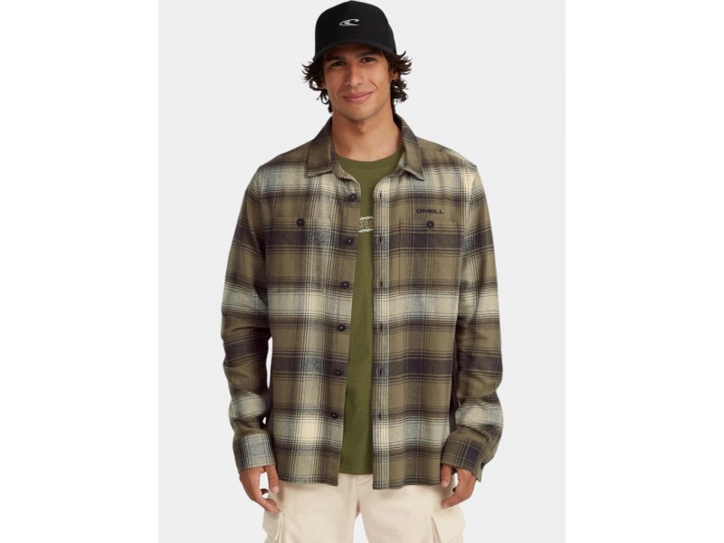O'Neill TRVLR férfi flanel kockás ing, barna