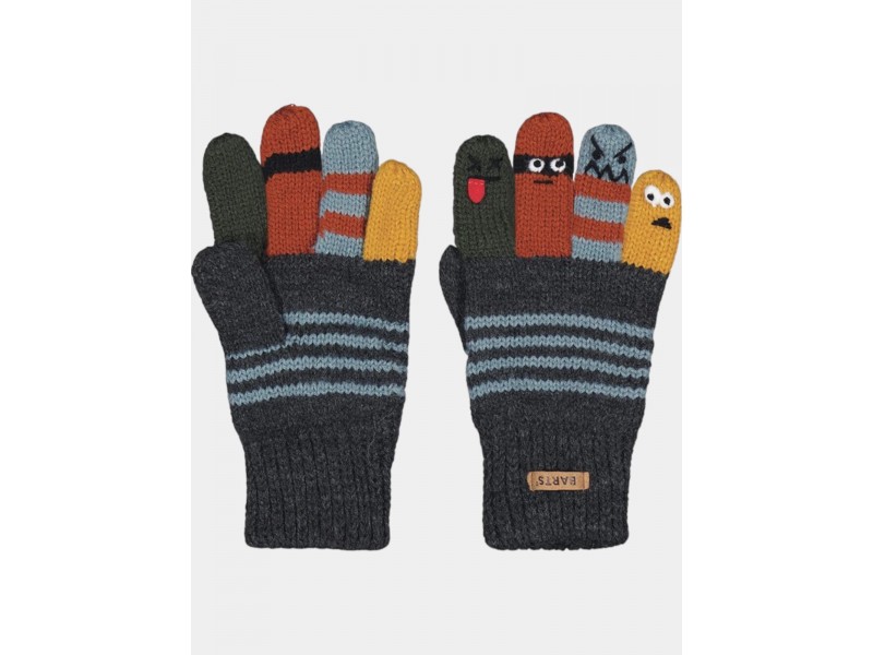 Barts Puppeteer Gloves D - dark heather, 100% akril