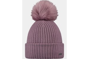 Barts Kenzie Beanie D női mauve sapka műszőrme pom-pom