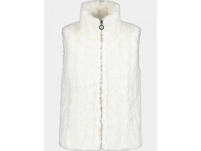Luhta Hanniemi női műszőrme mellény - natúr fehér