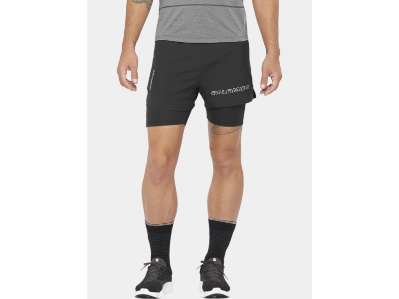 Salomon Cross 2In1 férfi rövidnadrág - Deep Black