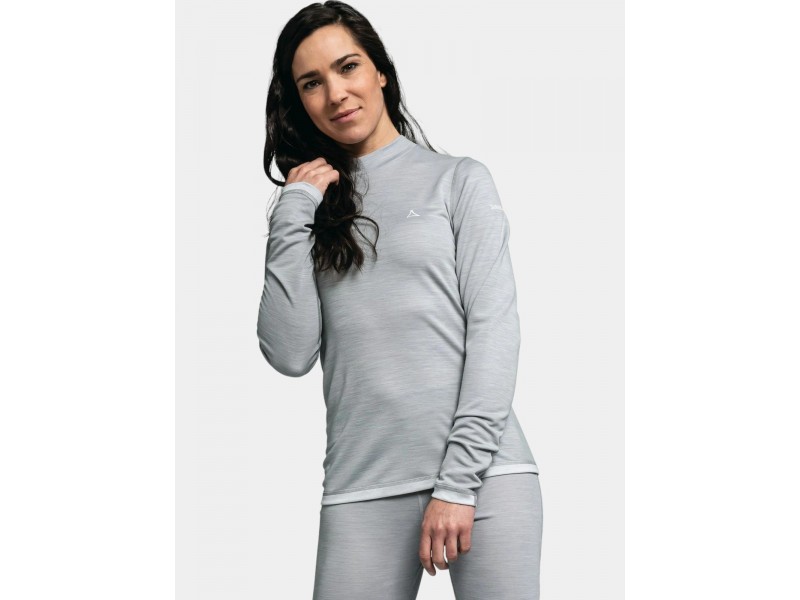Schöffel Merino Turtle Neck L D — opál szürke