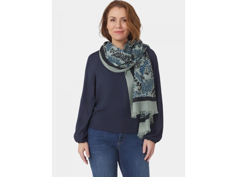 TBS Cleofou D virágmintás női sál - 318-reflet