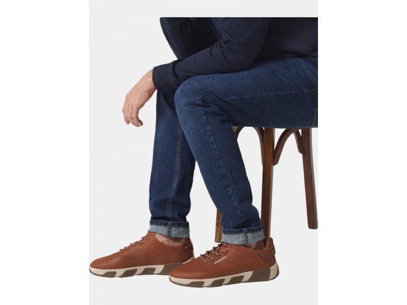 TBS Jazzico D férfi vízálló bőr cipő - 595 Pecan