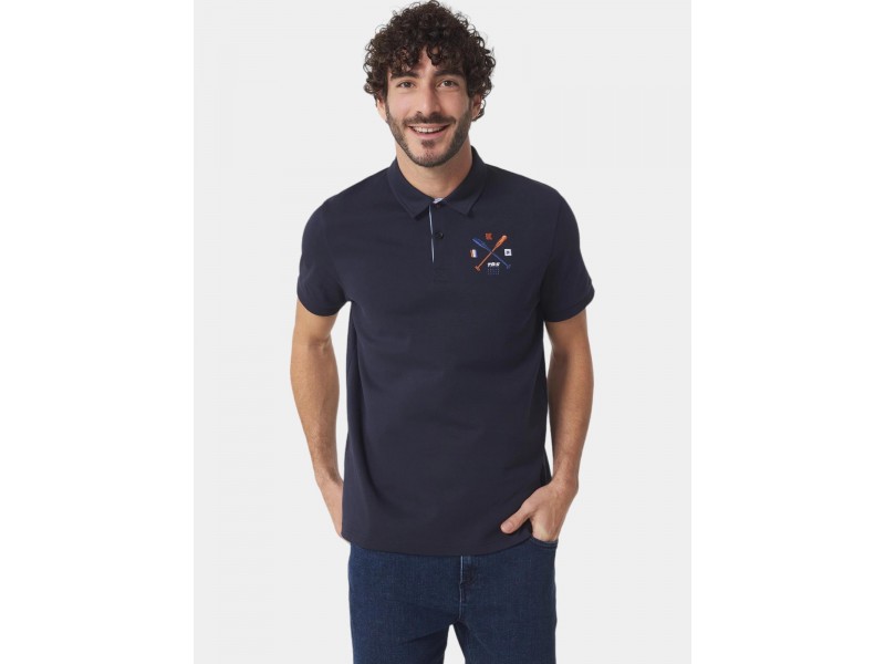 TBS Voldepol D férfi galléros póló - 032-marine