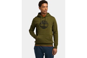 Timberland Tree Logo Hoodie férfi - sötét olíva