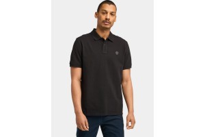 Timberland fekete pique rövid ujjú galléros póló