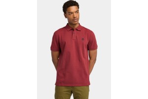Timberland férfi pique galléros póló - cordovan