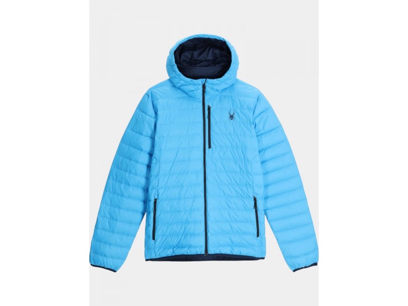 Spyder Zenith férfi kapucnis pehelykabát - Aether kék