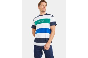 Nautica Dakari férfi csíkos póló - Dark Navy