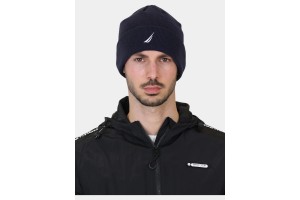 Nautica Gerro Beanie D - sötétkék sapka, hímzett logó