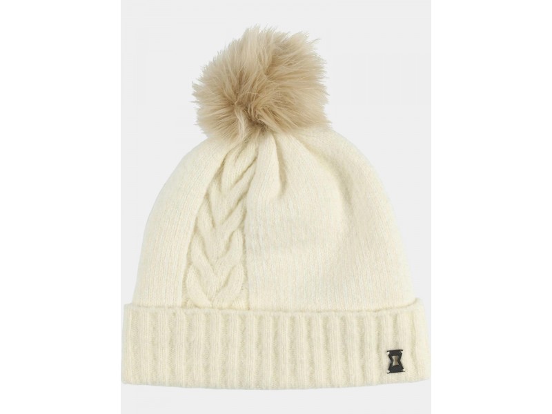 Spyder Plait Pom Hat D női sapka — vanília latte