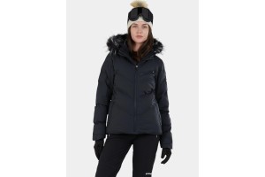 Fundango Elyra női síkabát - fekete, műszőrme
