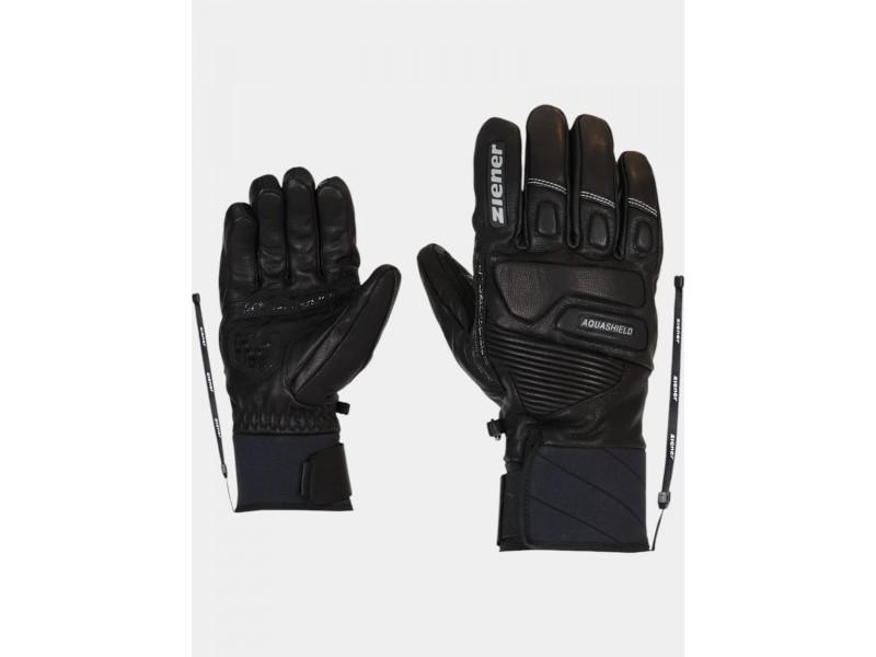 Ziener Gisor As - fekete férfi síkesztyű