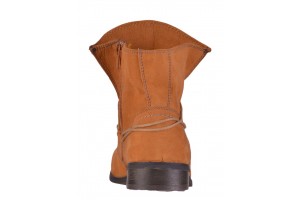 Norah női bőr velúr bokacsizma — barna