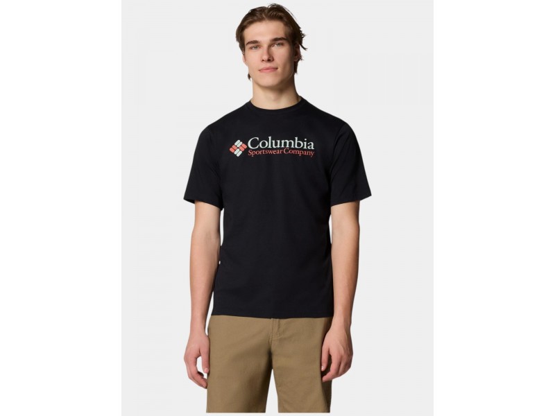 Columbia CSC Basic Logo rövid ujjú férfi póló - fekete