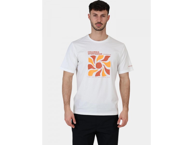 Columbia Sun Trek férfi rövid ujjú póló fehér
