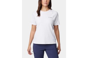 Columbia Summit Valley női rövid ujjú technikai póló - fehér