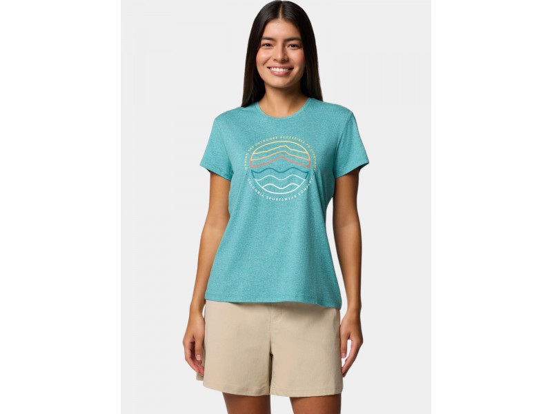 Columbia Sloan Ridge Graphic női póló (330 teal)