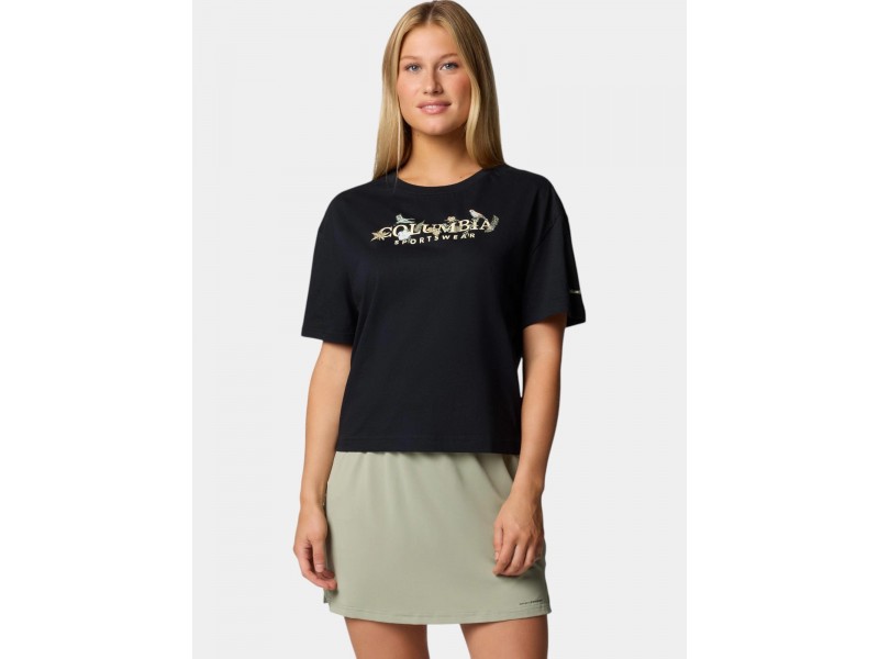Columbia Rolling Bend női crop póló - fekete