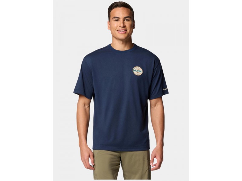 Columbia Cedar Trail Graphic Tee D - Collegiate Navy férfi póló