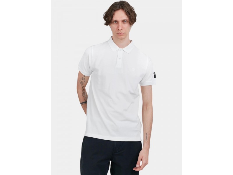 Fundango Insignia férfi galléros póló - fehér