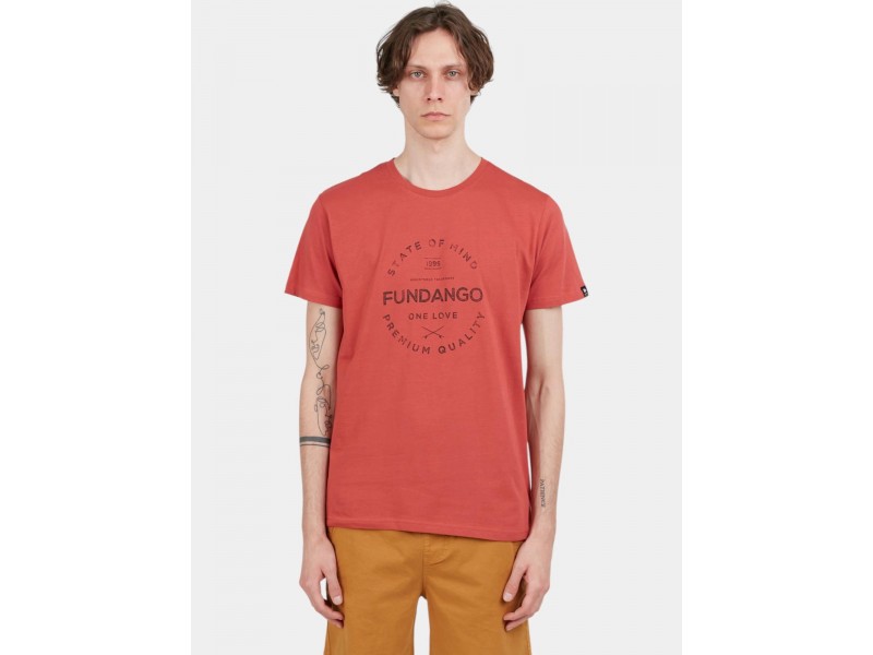 Fundango Basic-T Logo 04 D - piros férfi póló