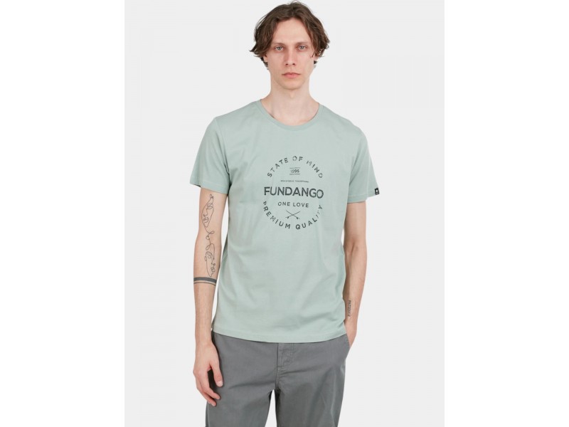 Fundango Basic-T Logo 04 D zöld férfi póló