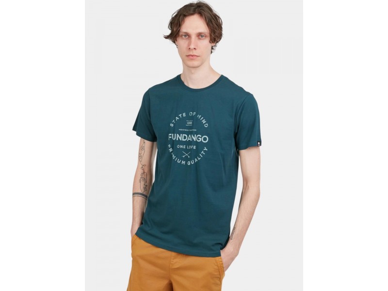 Fundango Basic-T Logo 04 D – pine green, férfi póló