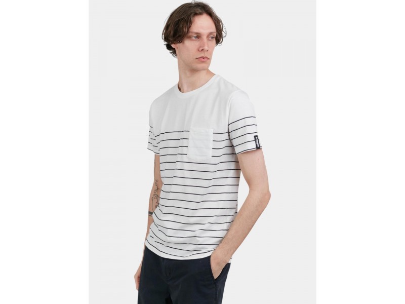 Fundango Jaggy Pocket férfi — csíkos, organikus pamut