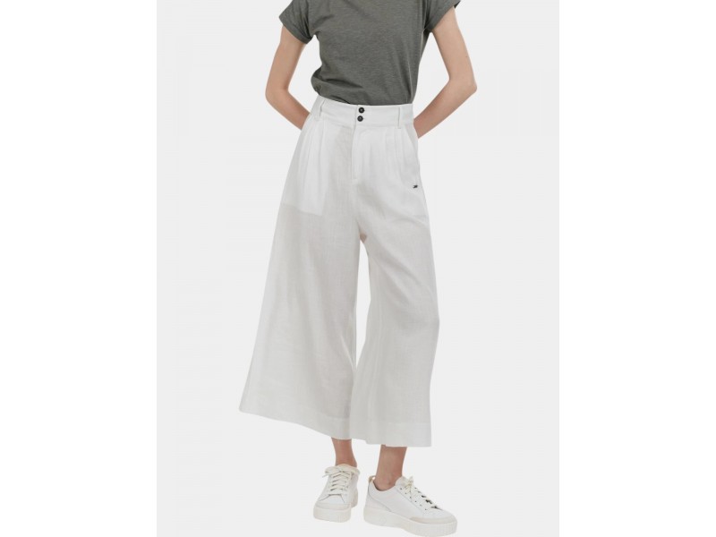 Fundango Piper Pants női len nadrág – ivory