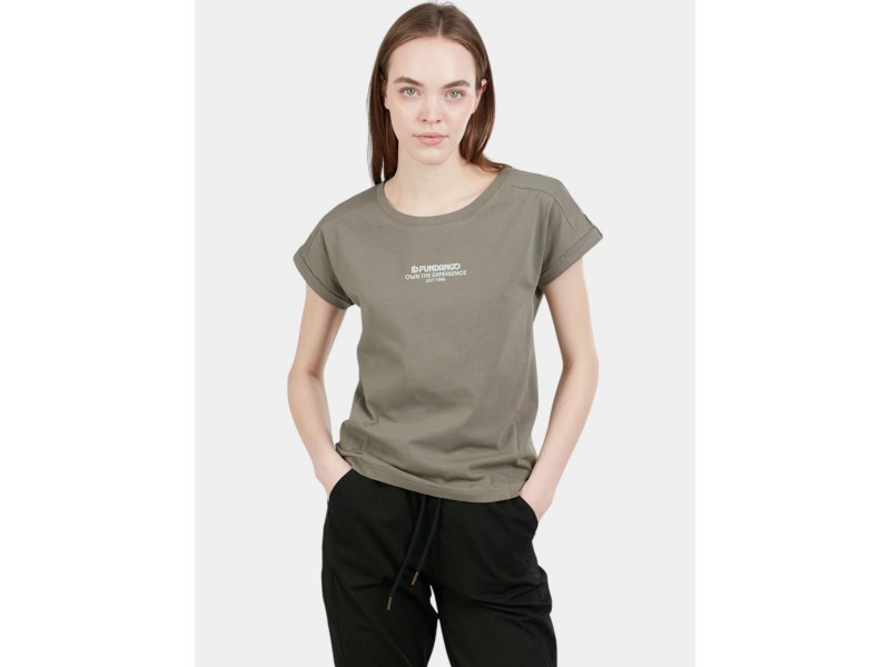 Fundango Lima női póló — khaki, 100% organikus pamut