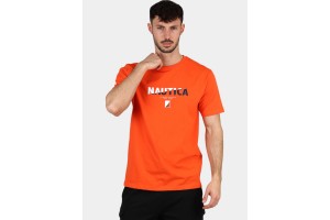 Nautica Bruckner férfi póló - Fiery Red, 100% pamut