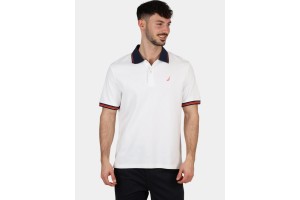 Nautica Leonid férfi galléros polo - 908-white