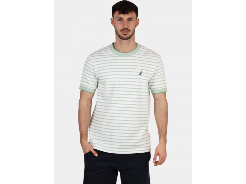 Nautica Rezzola férfi T-shirt – hímzett logó, 100% pamut