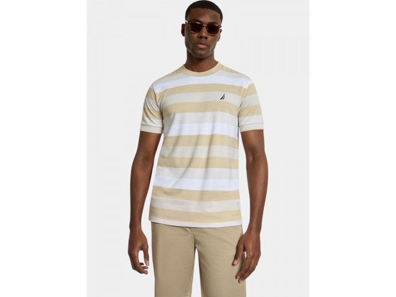 Nautica Salvatore férfi póló — buff (100% pamut)