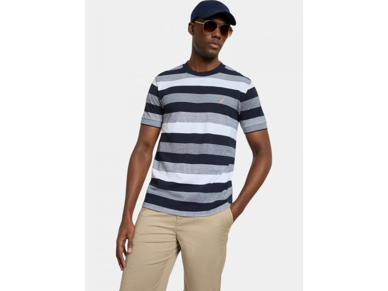 Nautica Salvatore férfi póló – sötétkék, hímzett logó