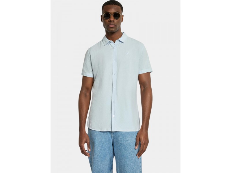 Nautica Andre SS férfi rövid ujjú ing – Pale Blue