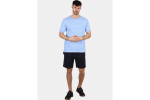 Nautica Whitby férfi csíkos póló — 483 Natural Blue