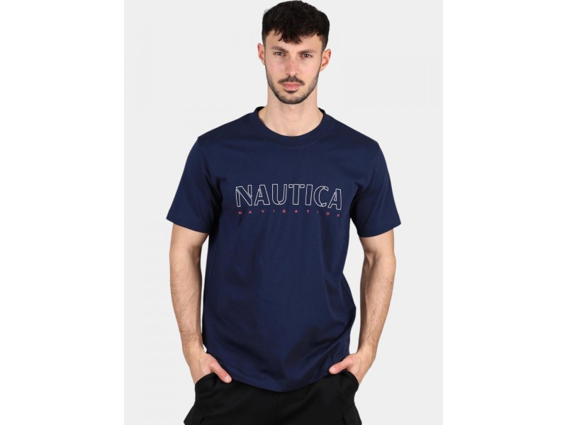 Nautica Cook férfi póló - sötétkék, 100% pamut